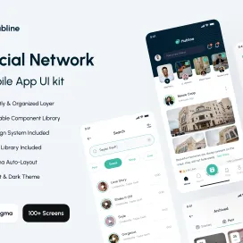 Hubline Social Network Mobile App Ui Kit